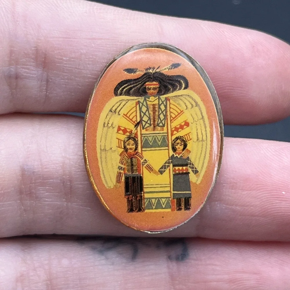 Native‎ American Guardian Spirit Children Lapel Hat Pin